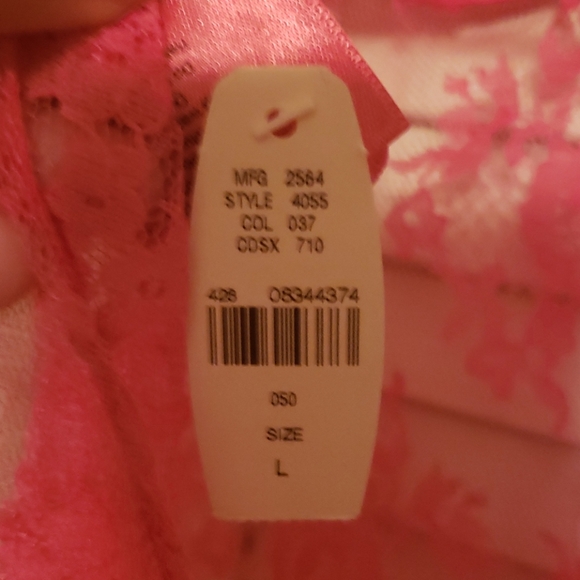 ❤️Nwt Victoria's secret large pink lingerie c thru - Picture 7 of 7
